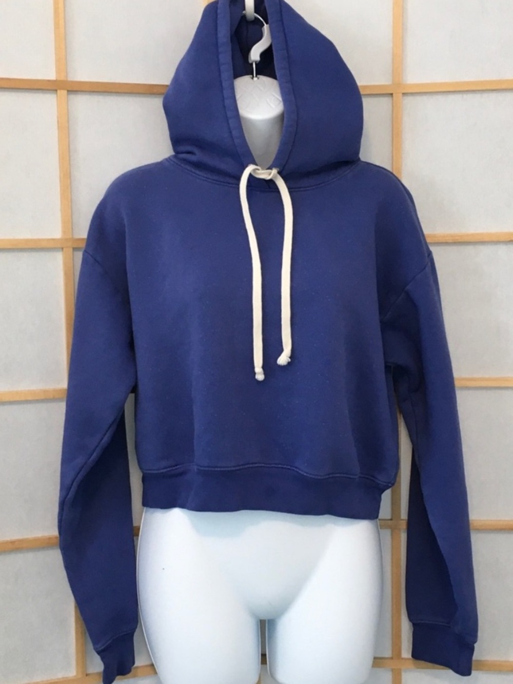 J. Crew Light Blue Fleece-Lined Sweatshirt with Care Tag